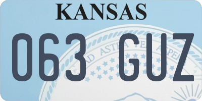 KS license plate 063GUZ