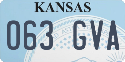 KS license plate 063GVA
