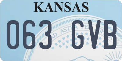 KS license plate 063GVB