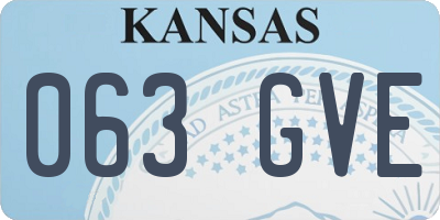 KS license plate 063GVE