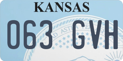 KS license plate 063GVH