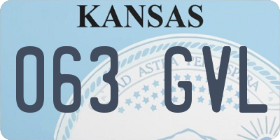 KS license plate 063GVL