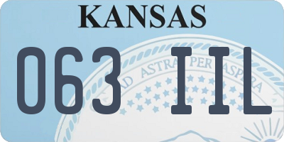 KS license plate 063IIL