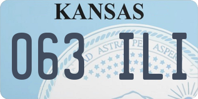 KS license plate 063ILI