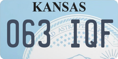 KS license plate 063IQF