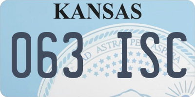 KS license plate 063ISC