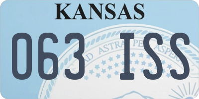 KS license plate 063ISS