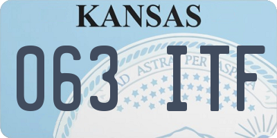KS license plate 063ITF