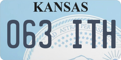 KS license plate 063ITH