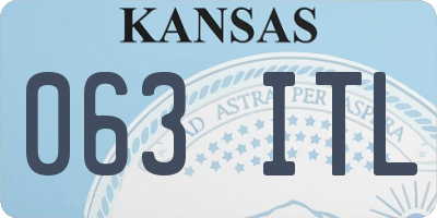 KS license plate 063ITL