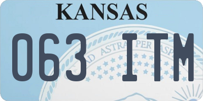 KS license plate 063ITM