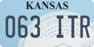 KS license plate 063ITR
