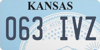 KS license plate 063IVZ