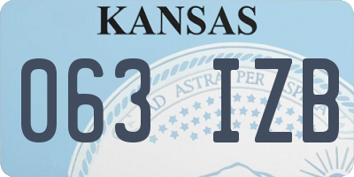 KS license plate 063IZB