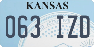 KS license plate 063IZD
