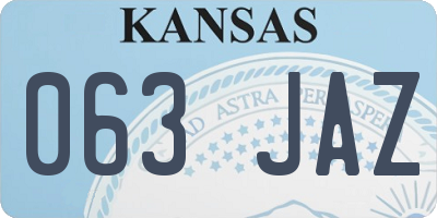 KS license plate 063JAZ