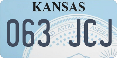 KS license plate 063JCJ