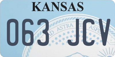 KS license plate 063JCV