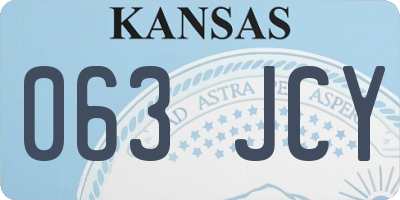 KS license plate 063JCY