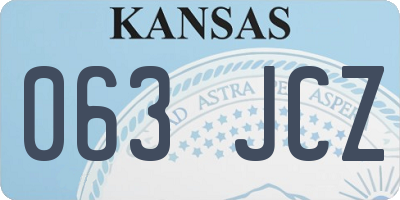 KS license plate 063JCZ