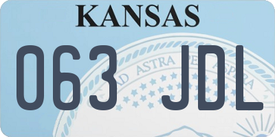 KS license plate 063JDL