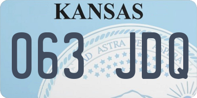 KS license plate 063JDQ