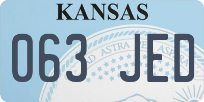KS license plate 063JED