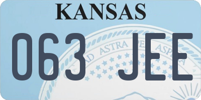 KS license plate 063JEE