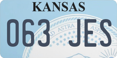 KS license plate 063JES