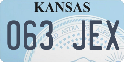 KS license plate 063JEX