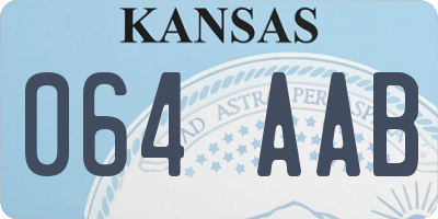 KS license plate 064AAB