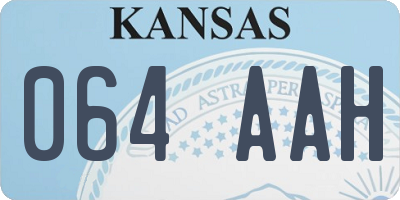 KS license plate 064AAH