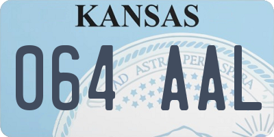 KS license plate 064AAL