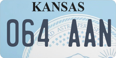 KS license plate 064AAN
