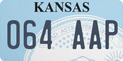 KS license plate 064AAP
