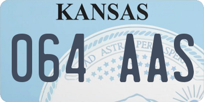 KS license plate 064AAS