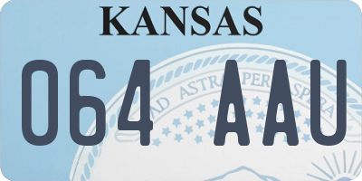 KS license plate 064AAU