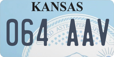 KS license plate 064AAV