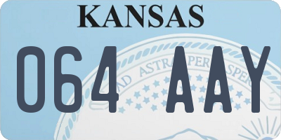 KS license plate 064AAY