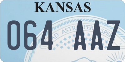 KS license plate 064AAZ