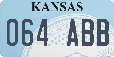 KS license plate 064ABB