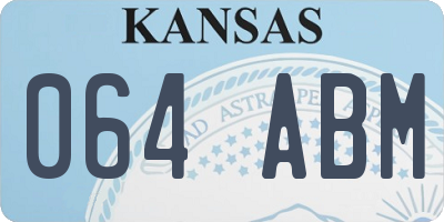 KS license plate 064ABM