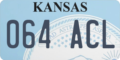 KS license plate 064ACL