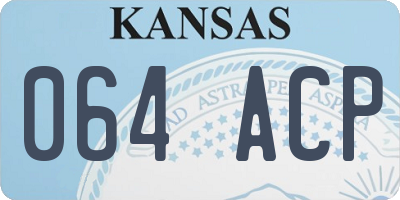 KS license plate 064ACP