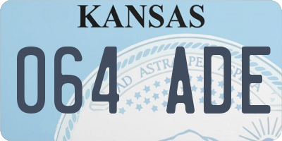 KS license plate 064ADE