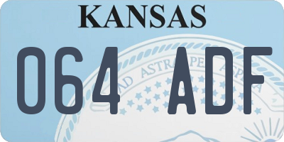 KS license plate 064ADF