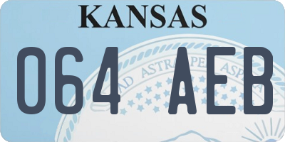 KS license plate 064AEB