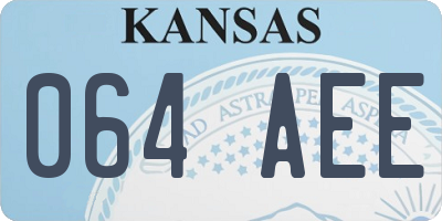 KS license plate 064AEE