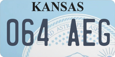 KS license plate 064AEG