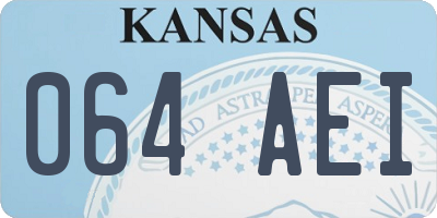 KS license plate 064AEI